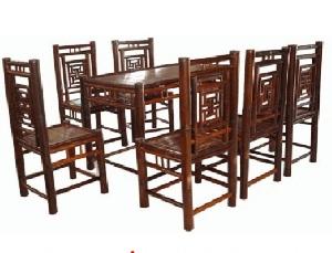 Bộ bàn ghế mây tre 2